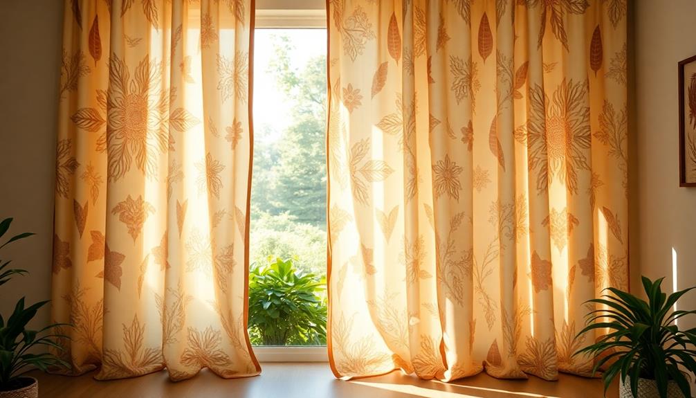 batik curtains with patterns