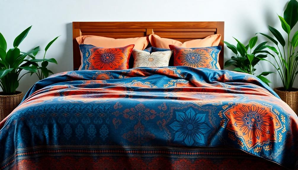 colorful handcrafted batik bedding