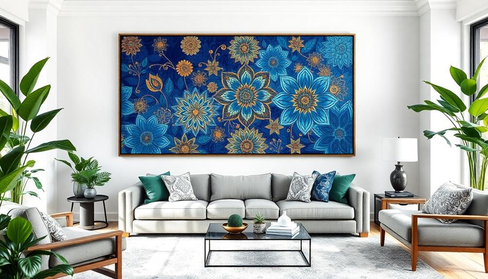 vibrant batik wall decor