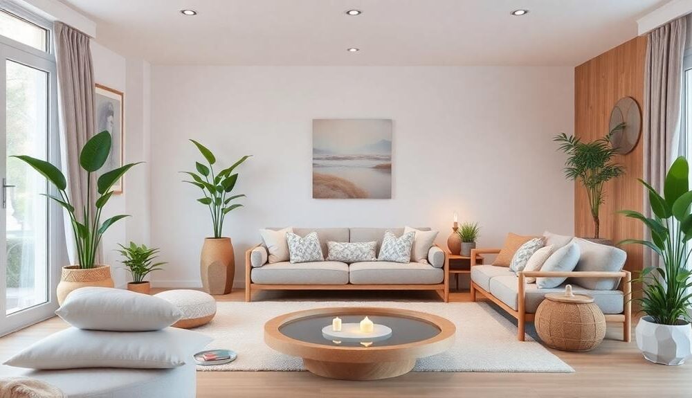 calming living room feng shui