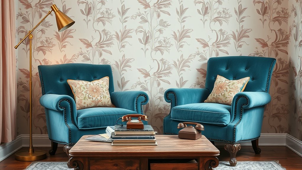 vintage colors and fonts