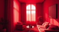 vivid monochrome room design