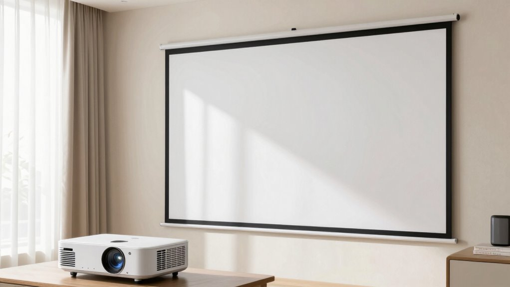 bright room projector screen selection
