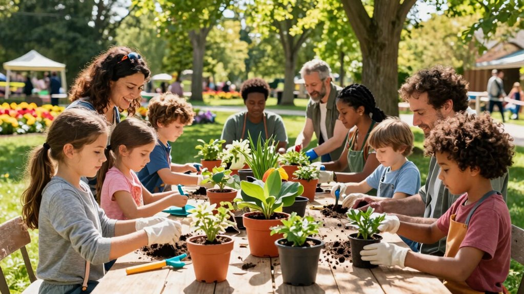 community gardens and art scenes