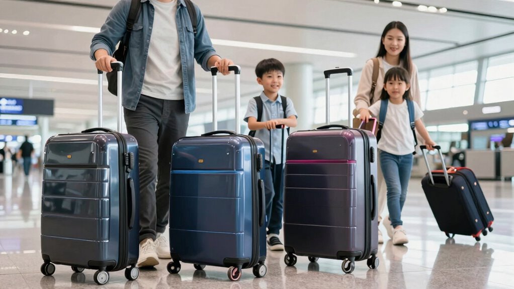 durable organized family luggage