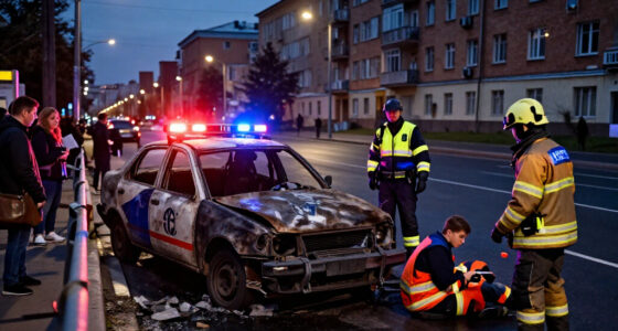 Russian Police Shoot 17-Year-old Suspected Of Setting Two Patrol Cars On Fire In Yekaterinburg