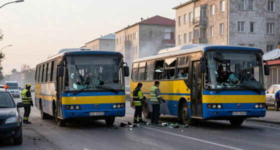 Russian Strike On Two Passenger Buses In Ukraine’s Kramatorsk Kills 33